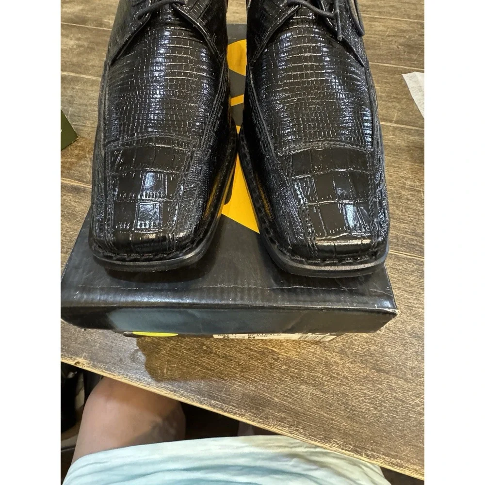 Stacy Adams Shoes Men‎ Size 8.5 Black Leather Lace Up Reginald 24307